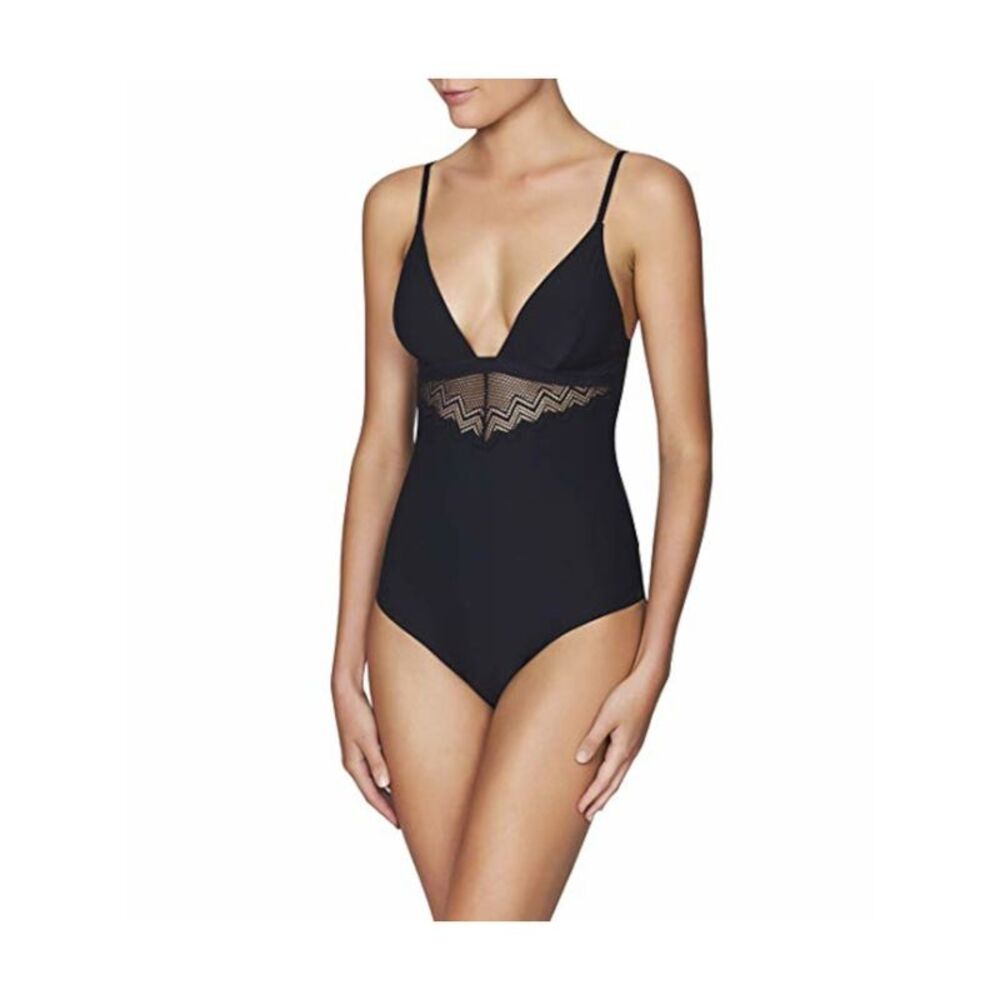 HEIDI KLUM Intimates Black Bodysuit L